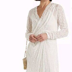 IRO Lexa Silk-Chiffon White Dress Size Small US/4 Fairy Wedding Feminine